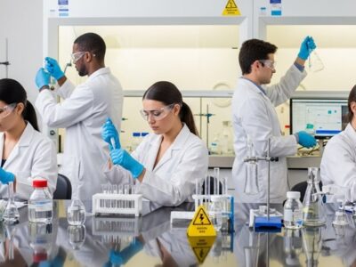 Wear Protective Coverings in a Lab